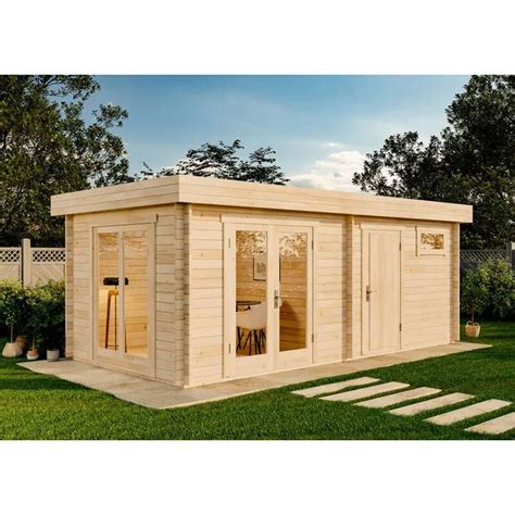 Alpholz Gartenhaus Vönix 40 aus Holz Gerätehaus mit 40 mm Wandstärke