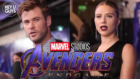 Avengers Endgame Interviews - Scarlett Johansson, Chris Hemsworth, Joe ...