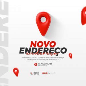 Social Media Novo Endereço Estamos De Mudança PSD Editável download