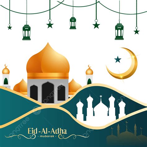 รูปeid Al Adha แบนภาพประกอบ Png พร้อมการออกแบบมัสยิด Png Eid Al Adha มีความสุข ทันสมัยภาพ