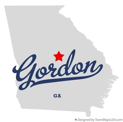 Map of Gordon, GA, Georgia