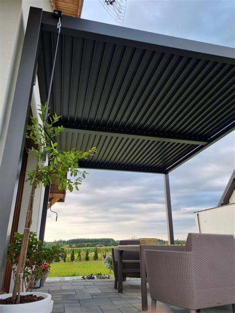 Aluminiowa Pergola Na Taras Wolnostoj Ca Lufel X Antracite