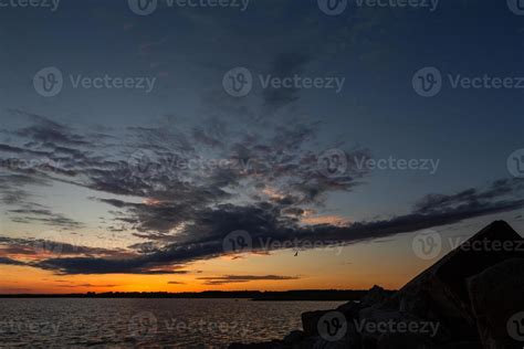 Sunset With Dark Clouds 16783393 Stock Photo at Vecteezy