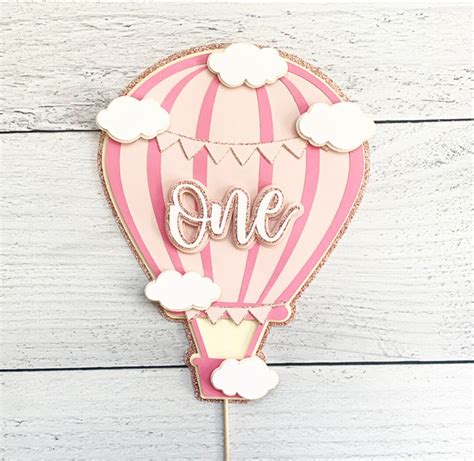 Hot Air Balloon Cake Topper Hot Air Balloon Birthday First Etsy