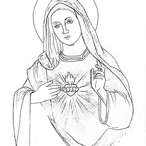 Imagen De La Virgen Maria Para Dibujar La Virgen Maria Para Colorear