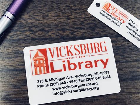 Getting a Library Card – Vicksburg District Library