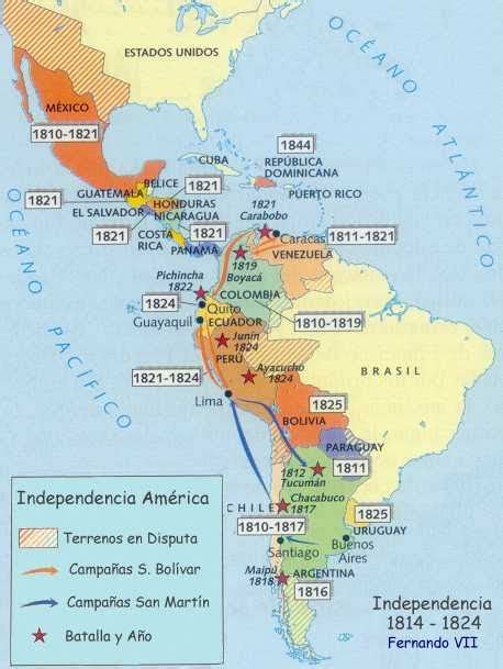 Biombo HistÓrico Fernando Vii Comentario De Mapa Histórico Independencia De Las Colonias