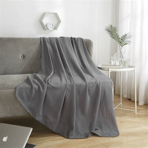 Mainstays Fleece Throw Grey Solid 50x60