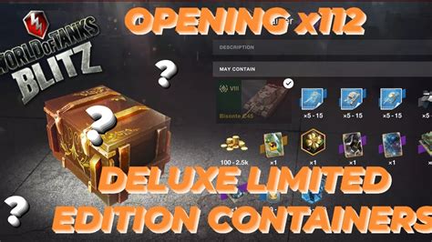 Opening X112 Deluxe Limited Edition Containers WOTB WOTBLITZ