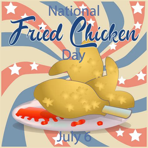 National Fried Chicken Day Sign 8017908 Vector Art at Vecteezy