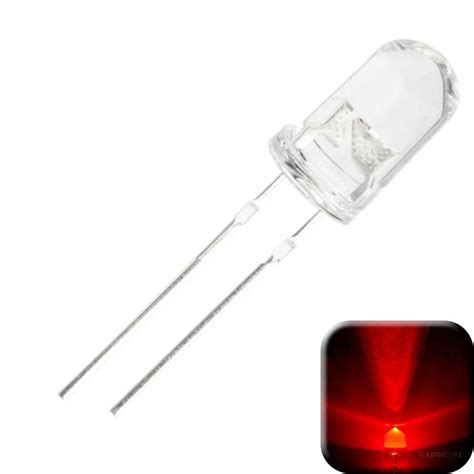 Dyfuzyjna DIODA 5mm LED 12V Czerwona HQ CLEAR Sklep Opinie Cena W