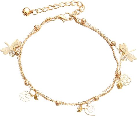 Leisr00y Gold Ankle Bracelets For Women Jewelry Plus Size