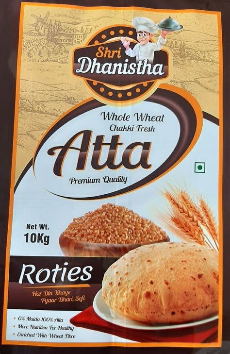 Indian Wheat Chakki Fresh Atta Packaging Type Plastic Bag 2 Month At