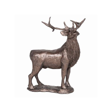 Sculpture Cerf Bolving patinée bronze