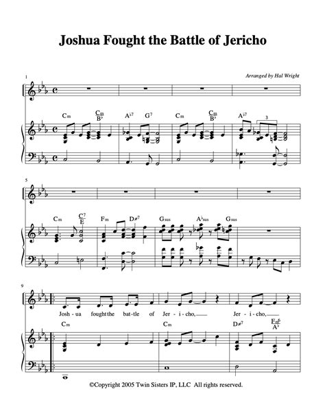 Joshua Fought The Battle Of Jericho Sheet Music