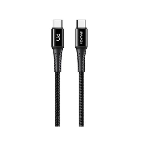 Awei Cl T M Type C To Type C Fast Charging Data Cable Black