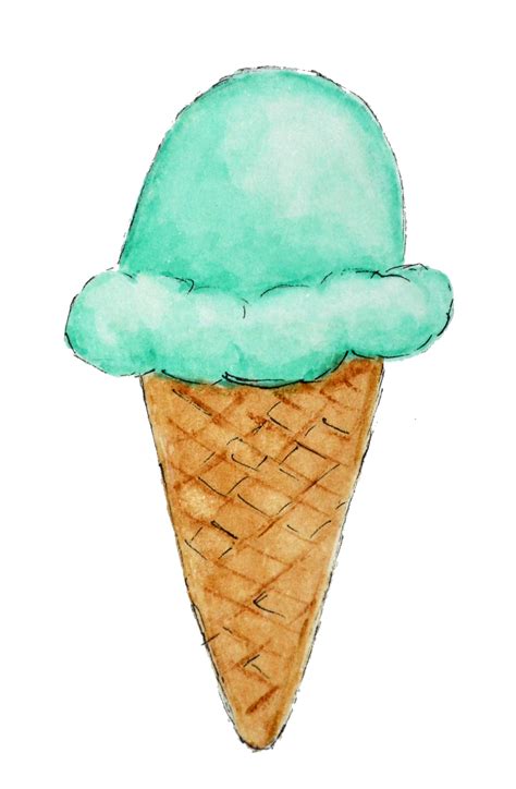 Ice Cream Cone Watercolor Just Paint It Blog