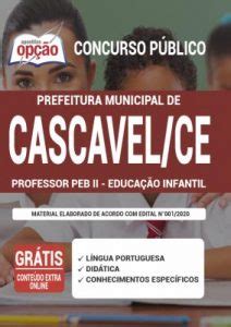 Apostila Prefeitura De Cascavel Ce Professor Peb Ii Educa O Infantil