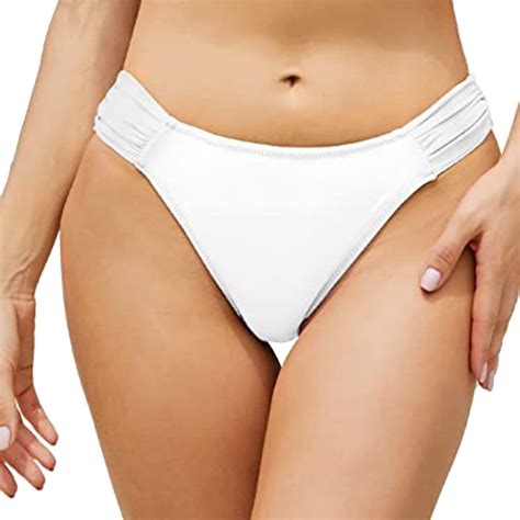 TOWED22 Women S High Waisted Bikini Bottom Tummy Control Ruched Bathing