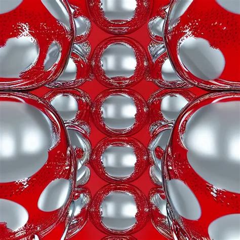 Chrome Spheres On A Red Cube Droste Effect Stable Diffusion Openart