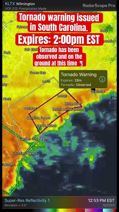 Expired Tornado Warning Issued In South Carolina There Is A Confirmed Tornado Shorts