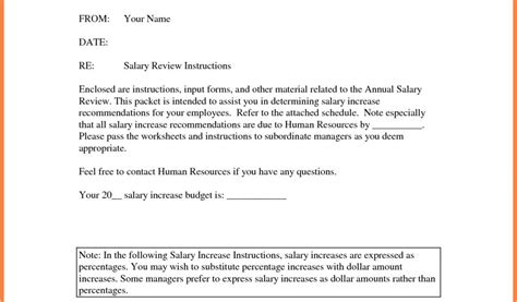 Sample Salary Review Letter Template 7 Salary Review Template Salary ...