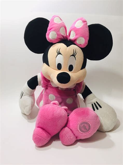 Disney Minnie Mouse Plush Original Authentic Disney Store Pink Polka