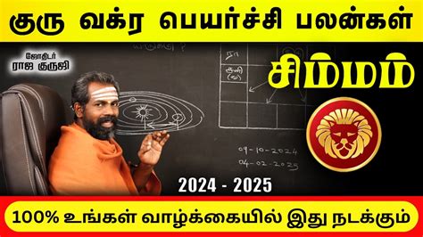 Simmam Guru Vakra Peyarchi 2024 2025 100 வழககயல இத நடககம