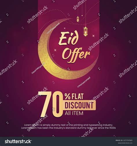 Eid Offers Social Media Post Template Design 70 Royalty Free Stock