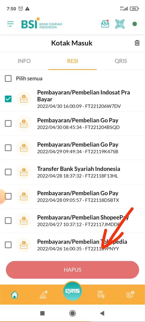 Cara Hapus Riwayat Bukti Transaksi Bsi Mobile Banking Tongbos