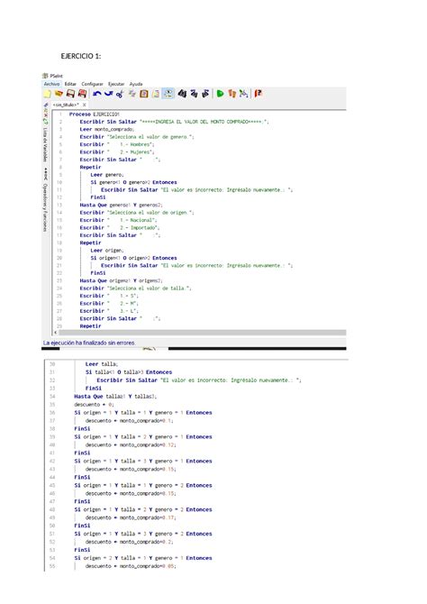 S10s1 Resolver Ejercicios Principios De Algoritmos Ejercicio 1