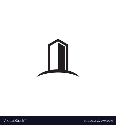 Simple Building Icon Logo Design Inspiration Vector Image