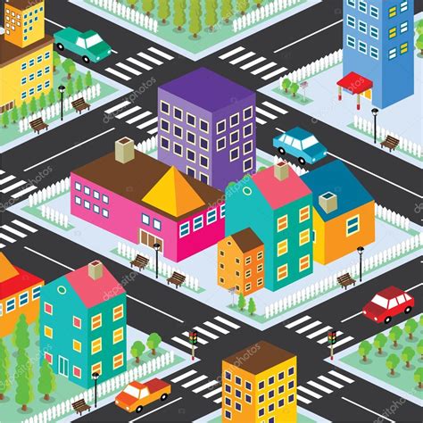 Isometric Residential View Stock Illustration By Vectorfirst 108468306