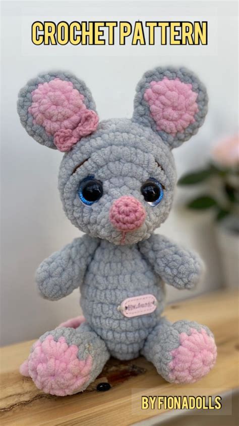 Crochet Mouse Pattern Plush Easy To Follow Pdf Handmade Etsy