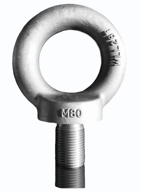 Mild Steel Half Threaded Lifting Eye Bolt For Construction Size