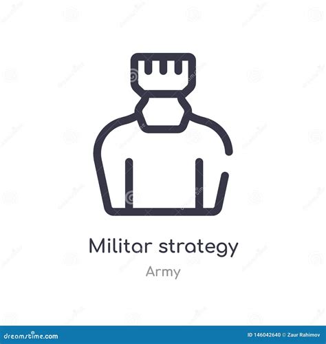 Militar Strategy Outline Icon Isolated Line Vector Illustration From