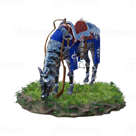 Knight Horse In Grass 28646466 Png