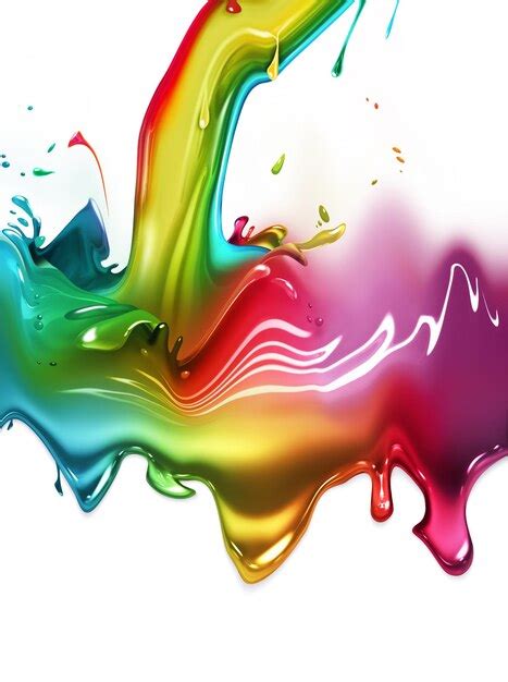 Premium Photo | Rainbow paint splash