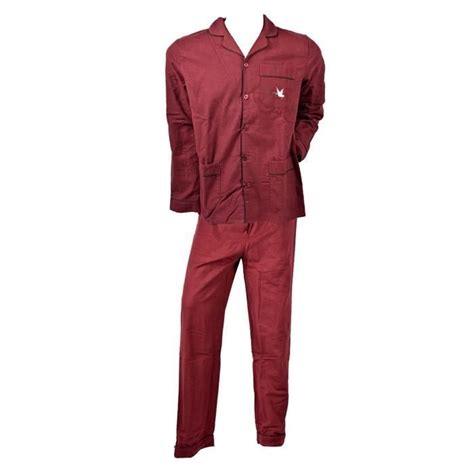 Pyjama Homme Long Chevignon Boutonn Couleurs Pacey Bordeaux Pacey