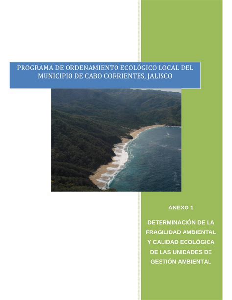 Pdf Programa De Ordenamiento Ecol Gico Local Del Municipio De Siga