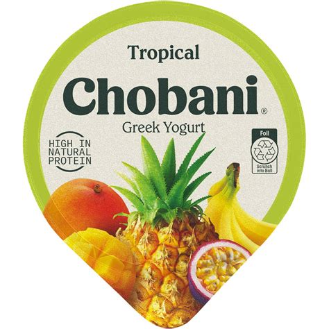 Chobani Tropical Greek Yoghurt Pot 170g Woolworths