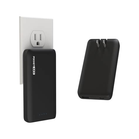 Pocket Juice Endurance Ac 5k 5000mah Portable Power Bank And Charger With Built In Wall Plug