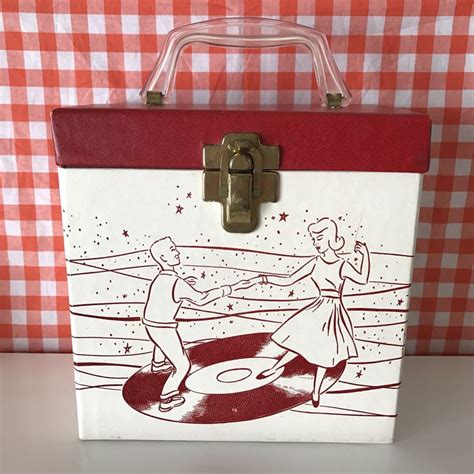 Amfile Platter Pak 700 B Red With Dancers Etsy Record Case Vinyl