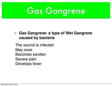 Gangrene symptoms