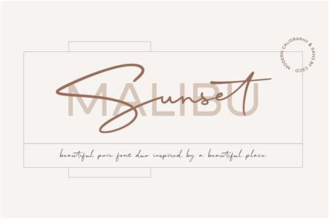 Malibu Sunset A Beautiful Font Duo Script Fonts ~ Creative Market