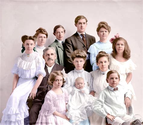 Group Portrait Colorized 1905 Shorpy Old Photos Framed Prints