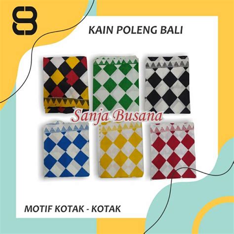 Jual Kain Poleng Bali Jarik Poleng Bali Motif Catur Kotak Kotak Khas