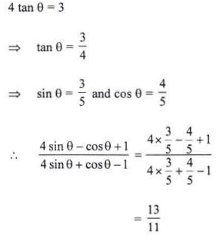 If Tan Theta Evaluate Frac Sin Theta Cos Theta