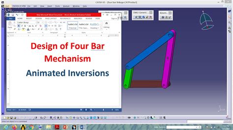 Design Of Bar Mechanism Linkage Animated In Catia V Inversions Of