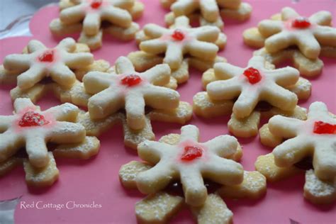 Raspberry Snowflake Cookies Red Cottage Chronicles